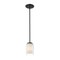 Z-Lite Willow 1 Light Mini Pendant, Matte Black, Inner White & Outer Clear 426MP-MB - alternate 4
